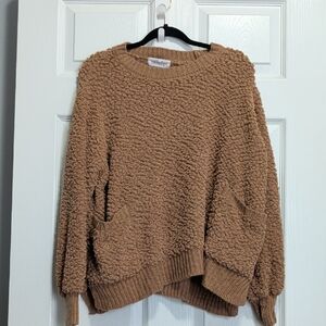 Warm Textured Sweater in Tan